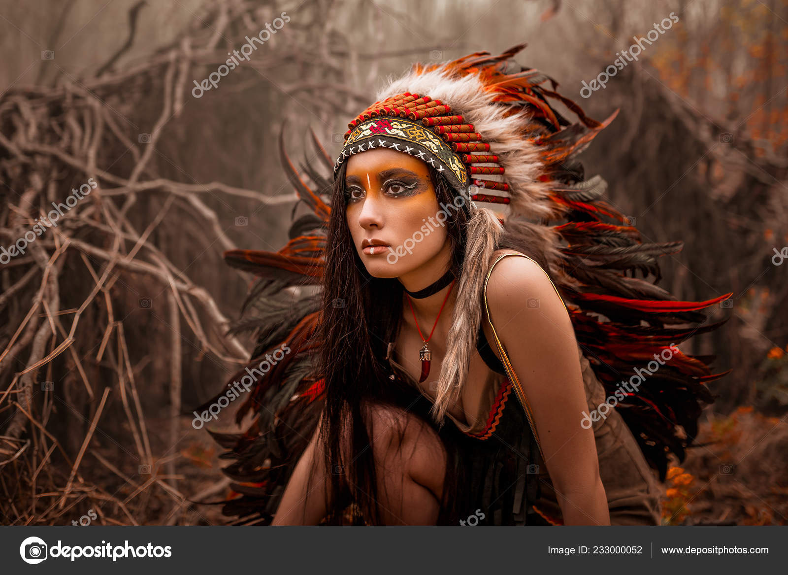 Native American Indians Traditional Dress Stands Stock Photo 138891350 |  Shutterstock
