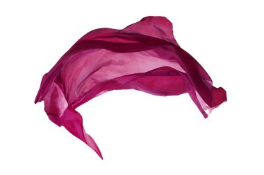 Soyut kırmızı beyaz arka plan üzerinde izole kumaş uçan