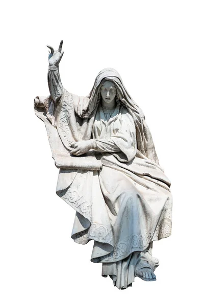 Estatua de un joven ángel aislado en blanco —  Fotos de Stock