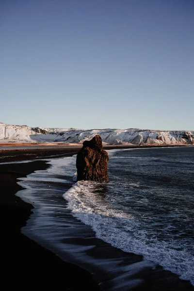Θέα Πάνω Από Την Παραλία Reinsfjara Ισλανδία Εικόνα Αρχείου