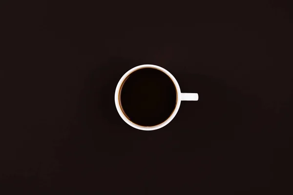 Καφές Κούπα Λαβή Σκούρο Φόντο — Φωτογραφία Αρχείου