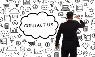 İş, teknoloji, internet ve ağ kavramı. Genç KBB