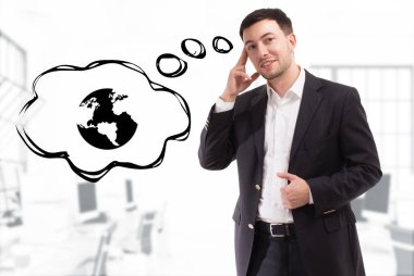 İş, teknoloji, internet ve ağ konsepti. Genç bu