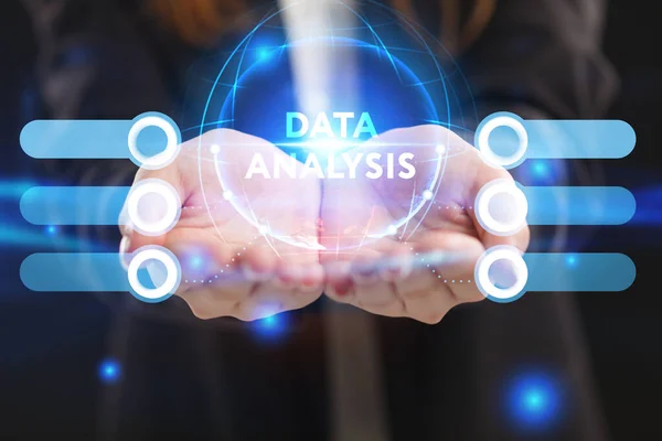 Affärsidé Teknik Internet Och Nätverkskoncept Ung Affärsman Som Arbetar Virtuell — Stockfoto