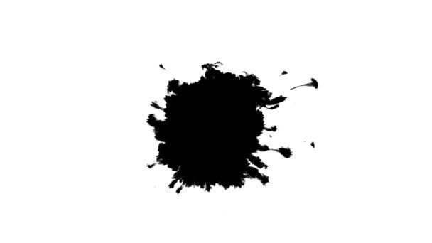 Goutte d'encre en papier blanc — Video