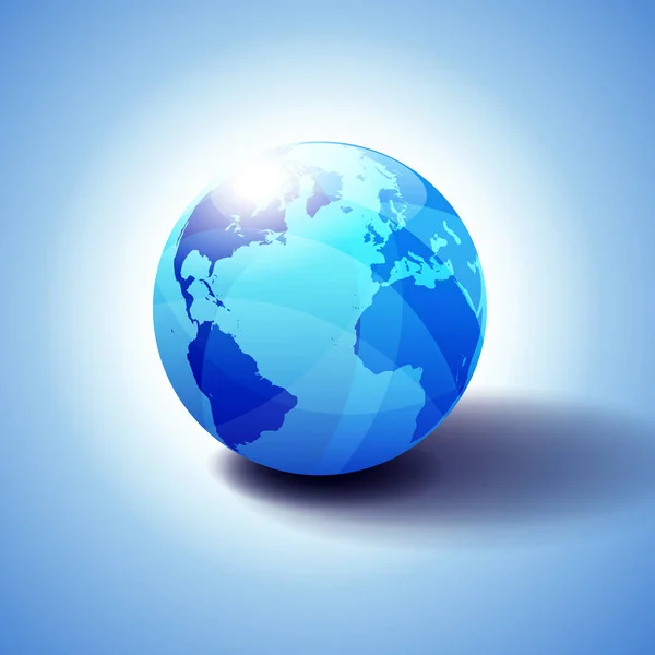 Europe America Africa Background Globe Icon Illustration Glossy Shiny Sphere — Stock Vector