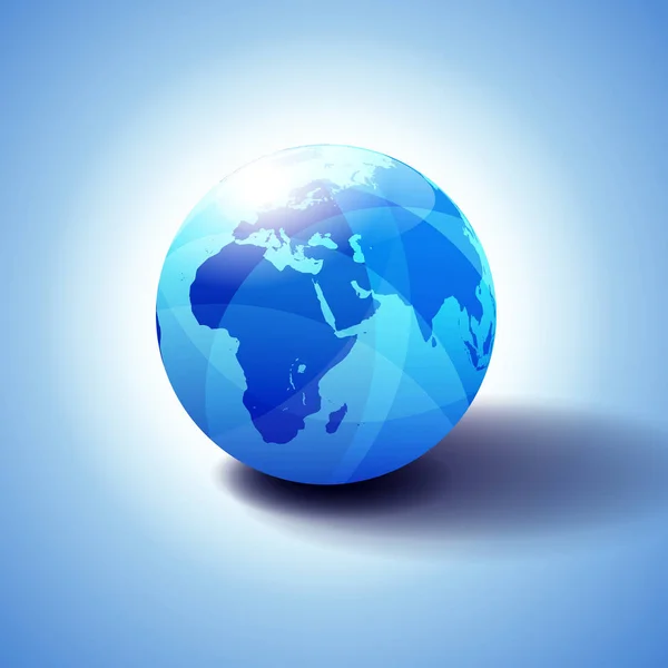 Fondo Con Globe Icono Ilustración Esfera Brillante Brillante Con Mapa — Vector de stock