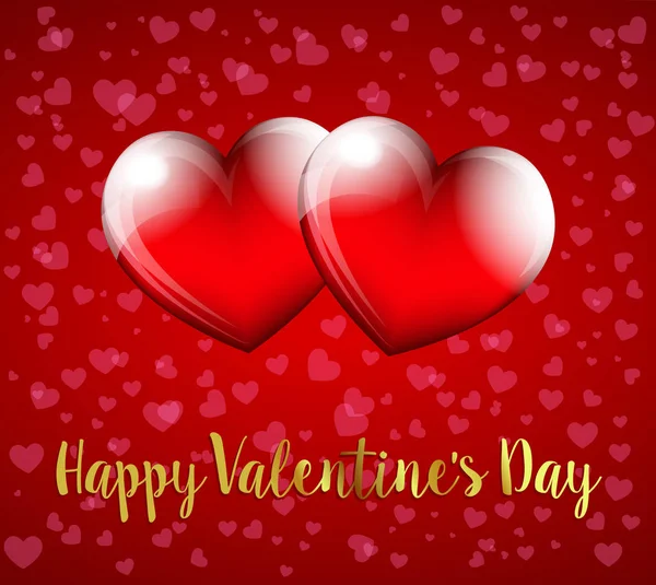 Glad Alla Hjärtans Dag Hjärtan Hjärtat Bakgrund Valentine Kort — Stock vektor