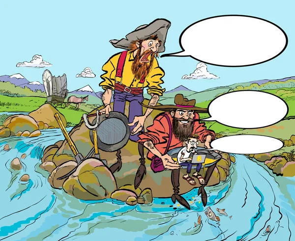 Piratas y tesoros. La isla del tesoro. Piratas y mineros. Hombre con pala y pico trabajando en la mina bitcoin . — Archivo Imágenes Vectoriales