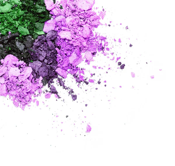 Kırık, nötr bir göz farı beyaz arka planda izole edilmiş. Üst manzara, düz yatış. Metnin için boşluk kopyala