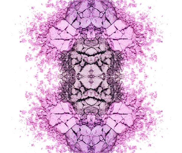 Mandala Maquillage Violet Coloré Fabriqué Partir Ombres Paupières Belle Texture — Photo