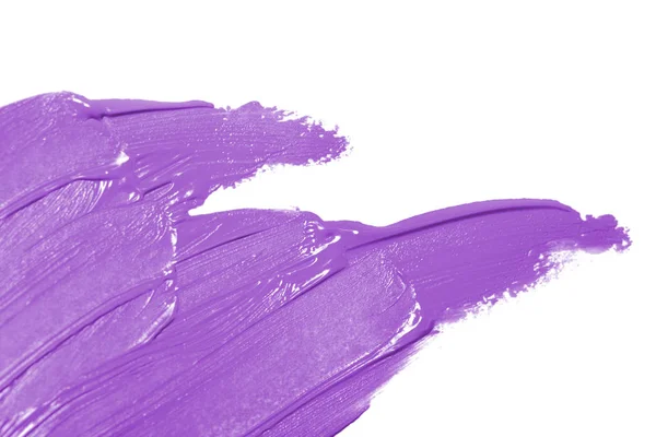 Vernice Striscio Ultravioletta Viola Crema Isolata Sfondo Bianco Texture Cosmetica — Foto Stock