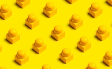 Plastik bloklar arka plan üst görünümü. Oyuncak arka planın düz döşeme görüntüsü.