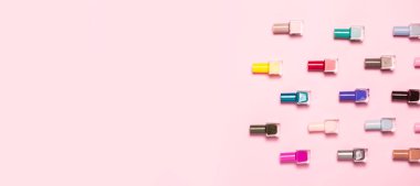 Oje şişedesen arka plan. Yakın çekim.