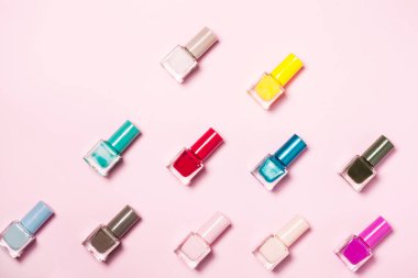 Oje şişedesen arka plan. Yakın çekim.