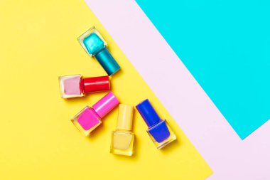 Oje şişedesen arka plan. Yakın çekim.