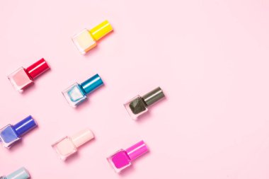 Oje şişedesen arka plan. Yakın çekim.