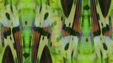 boya ile Soyut Yeşil alçı