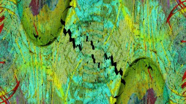 Yeşil grunge duvar arkaplanı