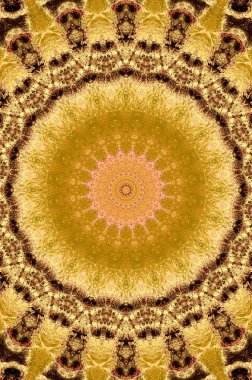 Soyut Renkli Boyalı Kaleydoskopik Grafik Arka Plan. Doku ile Fütüristik Psychedelic Hipnotik Fon Desen. Halk Etnik Çiçek Süs Mandala. Vintage Dekoratif Geometrik Mozaik