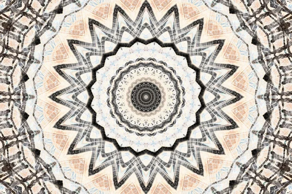 Soyut Renkli Boyalı Kaleydoskopik Grafik Arka Plan. Doku ile Fütüristik Psychedelic Hipnotik Fon Desen. Halk Etnik Çiçek Süs Mandala. Vintage Dekoratif Geometrik Mozaik