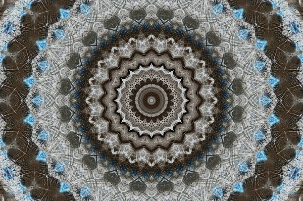 Soyut Renkli Boyalı Kaleydoskopik Grafik Arka Plan. Doku ile Fütüristik Psychedelic Hipnotik Fon Desen. Halk Etnik Çiçek Süs Mandala. Vintage Dekoratif Geometrik Mozaik