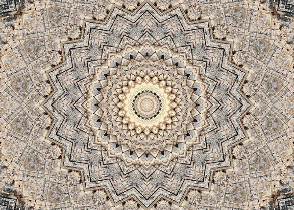 Soyut Renkli Boyalı Kaleydoskopik Grafik Arka Plan. Doku ile Fütüristik Psychedelic Hipnotik Fon Desen. Halk Etnik Çiçek Süs Mandala. Vintage Dekoratif Geometrik Mozaik