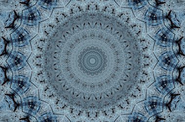 Soyut Renkli Boyalı Kaleydoskopik Grafik Arka Plan. Doku ile Fütüristik Psychedelic Hipnotik Fon Desen. Halk Etnik Çiçek Süs Mandala. Vintage Dekoratif Geometrik Mozaik