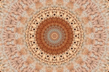 Soyut Renkli Boyalı Kaleydoskopik Grafik Arka Plan. Doku ile Fütüristik Psychedelic Hipnotik Fon Desen. Halk Etnik Çiçek Süs Mandala. Vintage Dekoratif Geometrik Mozaik