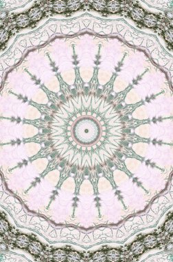 Soyut Renkli Boyalı Kaleydoskopik Grafik Arka Plan. Doku ile Fütüristik Psychedelic Hipnotik Fon Desen. Halk Etnik Çiçek Süs Mandala. Vintage Dekoratif Geometrik Mozaik