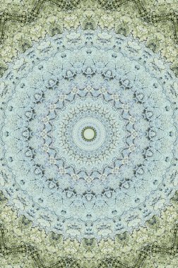 Soyut Renkli Boyalı Kaleydoskopik Grafik Arka Plan. Doku ile Fütüristik Psychedelic Hipnotik Fon Desen. Halk Etnik Çiçek Süs Mandala. Vintage Dekoratif Geometrik Mozaik