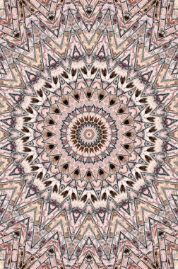 Soyut Renkli Boyalı Kaleydoskopik Grafik Arka Plan. Doku ile Fütüristik Psychedelic Hipnotik Fon Desen. Halk Etnik Çiçek Süs Mandala. Vintage Dekoratif Geometrik Mozaik