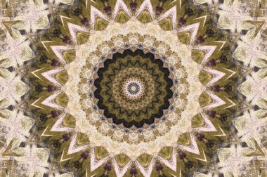 Soyut Renkli Boyalı Kaleydoskopik Grafik Arka Plan. Doku ile Fütüristik Psychedelic Hipnotik Fon Desen. Halk Etnik Çiçek Süs Mandala. Vintage Dekoratif Geometrik Mozaik