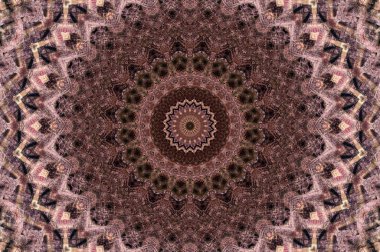 Soyut Renkli Boyalı Kaleydoskopik Grafik Arka Plan. Doku ile Fütüristik Psychedelic Hipnotik Fon Desen. Halk Etnik Çiçek Süs Mandala. Vintage Dekoratif Geometrik Mozaik