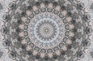 Soyut Renkli Boyalı Kaleydoskopik Grafik Arka Plan. Doku ile Fütüristik Psychedelic Hipnotik Fon Desen. Halk Etnik Çiçek Süs Mandala. Vintage Dekoratif Geometrik Mozaik