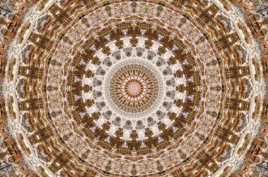 Soyut Renkli Boyalı Kaleydoskopik Grafik Arka Plan. Doku ile Fütüristik Psychedelic Hipnotik Fon Desen. Halk Etnik Çiçek Süs Mandala. Vintage Dekoratif Geometrik Mozaik