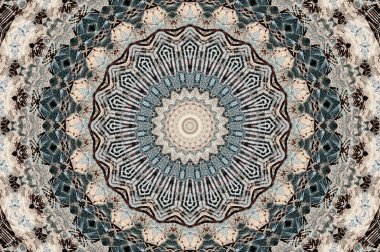 Soyut Renkli Boyalı Kaleydoskopik Grafik Arka Plan. Doku ile Fütüristik Psychedelic Hipnotik Fon Desen. Halk Etnik Çiçek Süs Mandala. Vintage Dekoratif Geometrik Mozaik