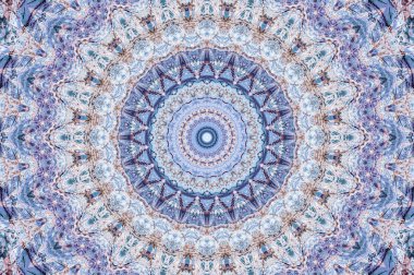 Soyut Renkli Boyalı Kaleydoskopik Grafik Arka Plan. Doku ile Fütüristik Psychedelic Hipnotik Fon Desen. Halk Etnik Çiçek Süs Mandala. Vintage Dekoratif Geometrik Mozaik