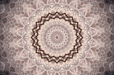 Soyut Renkli Boyalı Kaleydoskopik Grafik Arka Plan. Doku ile Fütüristik Psychedelic Hipnotik Fon Desen. Halk Etnik Çiçek Süs Mandala. Vintage Dekoratif Geometrik Mozaik