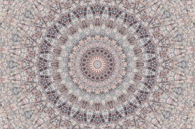 Soyut Renkli Boyalı Kaleydoskopik Grafik Arka Plan. Doku ile Fütüristik Psychedelic Hipnotik Fon Desen. Halk Etnik Çiçek Süs Mandala. Vintage Dekoratif Geometrik Mozaik