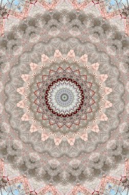 Soyut Renkli Boyalı Kaleydoskopik Grafik Arka Plan. Doku ile Fütüristik Psychedelic Hipnotik Fon Desen. Halk Etnik Çiçek Süs Mandala. Vintage Dekoratif Geometrik Mozaik