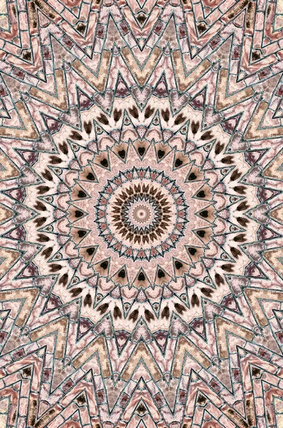 Abstract Colorido Pintado Kaleidoscopic Graphic Background Padrão Fundo Hipnótico Psicadélico — Fotografia de Stock