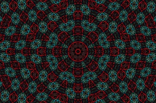 Abstract Colorido Pintado Kaleidoscopic Graphic Background Padrão Fundo Hipnótico Psicadélico — Fotografia de Stock
