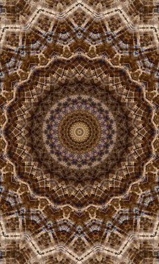 Soyut Renkli Boyalı Kaleydoskopik Grafik Arka Plan. Doku ile Fütüristik Psychedelic Hipnotik Fon Desen. Halk Etnik Çiçek Süs Mandala. Vintage Dekoratif Geometrik Mozaik