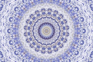 Soyut Renkli Boyalı Kaleydoskopik Grafik Arka Plan. Doku ile Fütüristik Psychedelic Hipnotik Fon Desen. Halk Etnik Çiçek Süs Mandala. Vintage Dekoratif Geometrik Mozaik