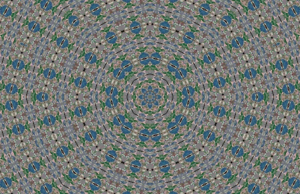 Abstract Colorido Pintado Kaleidoscopic Graphic Background Padrão Fundo Hipnótico Psicadélico — Fotografia de Stock