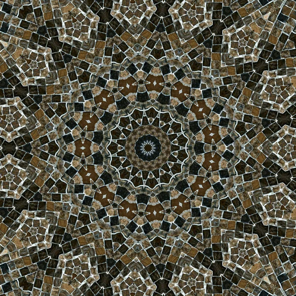 Buntes Mosaik aus verschiedenen Steinen — Stockfoto