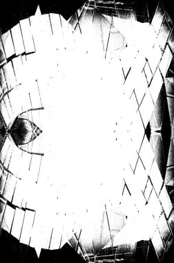 Koyu Grunge Geometrik Deseni