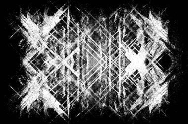 Koyu Grunge Geometrik Deseni