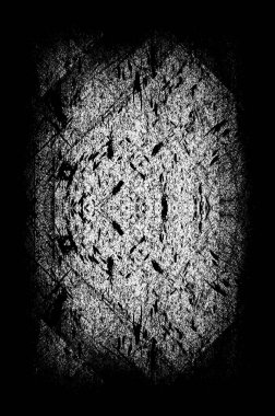 Koyu Grunge Geometrik Deseni